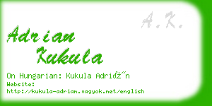 adrian kukula business card